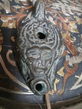 Authentic Egyptian Hathor Cow Goddess  Brass Oil Anoint Ceremony Ritual Antique