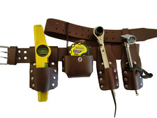 Scaffold Leather Tool Belt FULL Tools Pouch 1721 Scaffolders Good Tools Set 4 PC