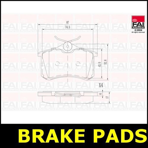 Brake pads rear fits eos - pads,