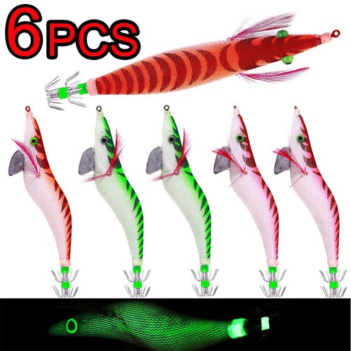6pcs luminous squid - 6pcs,
