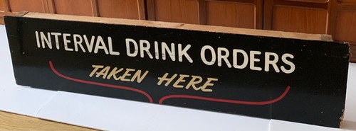 Large vintage theatre bar sign - theatre,