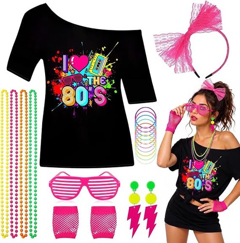Piece 80s fancy dress - ,