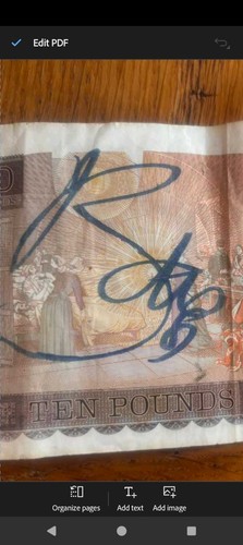Bono autographed note - £10,