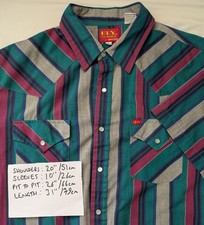 Vintage Ely Plains Western Shirt Mens Short Sleeve XL Cowboy Country