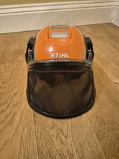 Stihl Wild Kids Adjustable Orange Helmet with visor and ear defenders