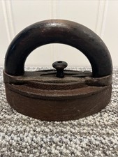 Iron Flat Sad Iron with Wood