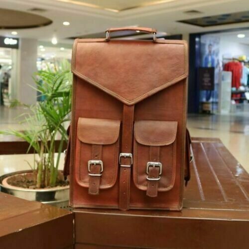 Vintage leather backpack - vintage,