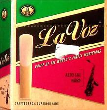 La Voz Alto Sax Hard Reeds Box of 10