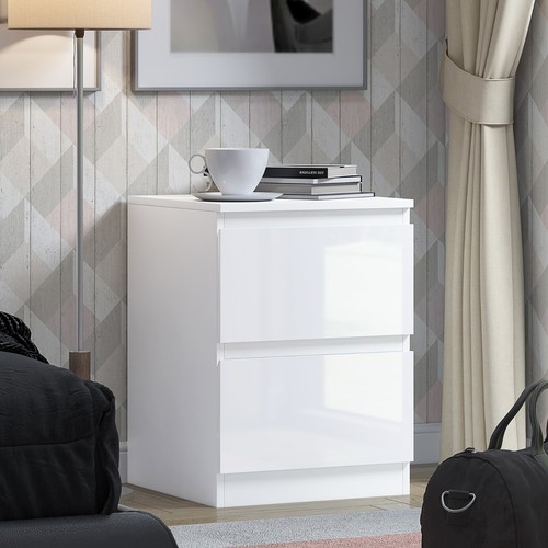 Gloss white modern bedroom - gloss,
