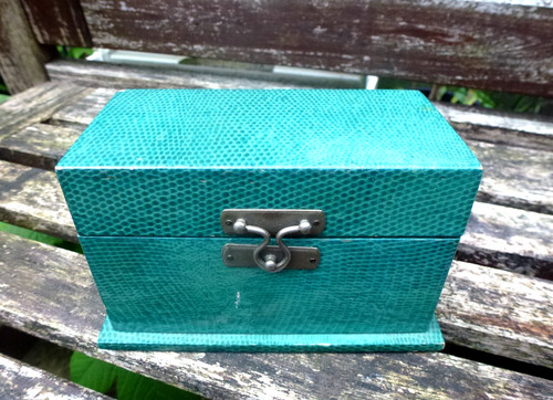 Vintage green wood storage - vintage, box
