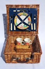 John Lewis Vintage Optima 2 Person Picnic Wicker Basket Hamper