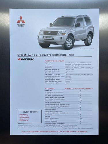 Mitsubishi shogun di d - shogun, di-d