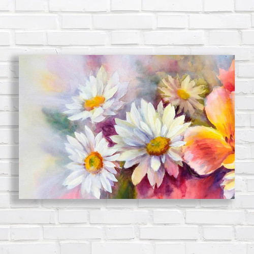 Vibrant floral canvas print - floral,