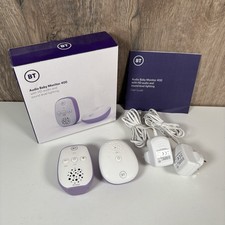 BT 400 Digital Audio Baby Monitor 087429 Purple White - TESTED WORKING With Box