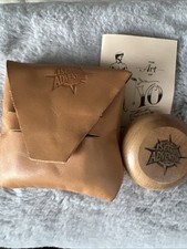 Island Adventure Wooden Yo-Yo with Genuine Leather Pouch Handcrafted Classic Toy