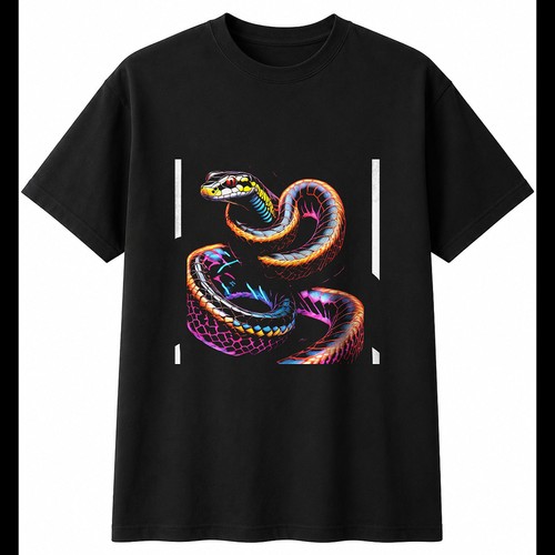 Colourful milk snake - colourful, glow