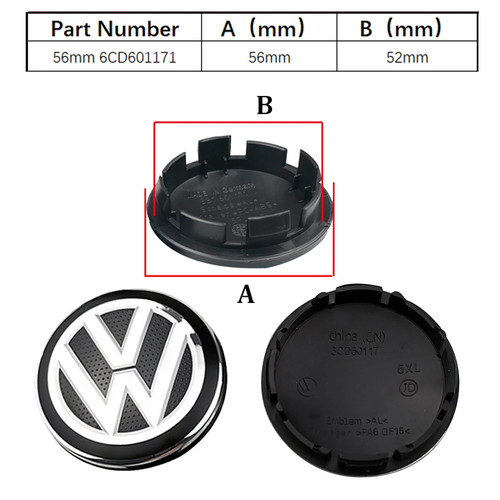 4pcs wheel centre caps 55 - centre,