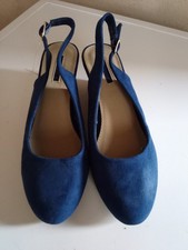 Ladies wedge sling backs, Peacocks, size 5, brand new with tags