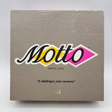 Motto Brand Game 99% COMPLETE Belcom Games 1987 Advertising Marketing Trivia