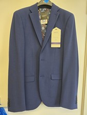 Next 36L slim fit bright blue Motion Flex stretch suit jacket.
