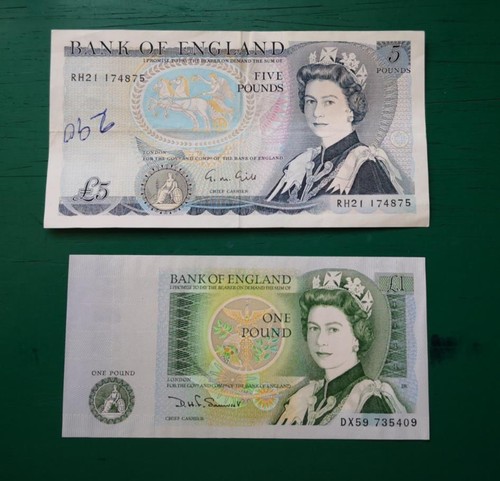 Bank england 5 pound - of,
