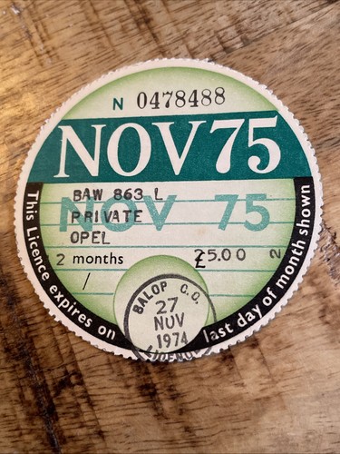 Vintage old tax - old, november