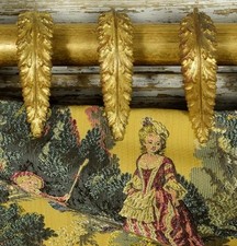 Stunning SET 9 Antique French Toleware Acanthus Leaf Chateau Curtain Rings 19thC