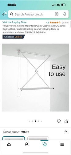 Ceiling mounted pulley clothes