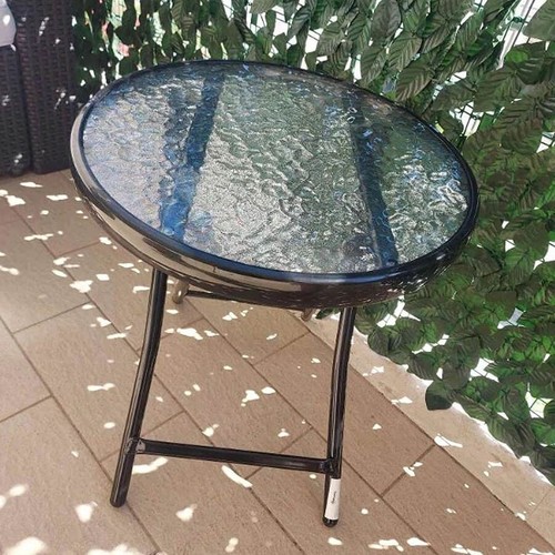 Round folding garden table - round,