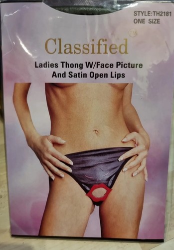 Ladies black thong with - ladies,