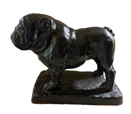 Bulldog cast iron statue - , or