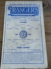 Rangers V Third Lanark 11th