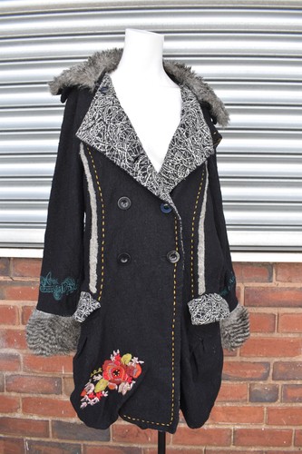Desigual black embroidered - desigual,