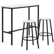 HOMCOM 3 Piece Bar Table Set
