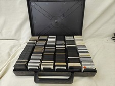 Vintage photographic slide carrier case with 600 35mm colour slides