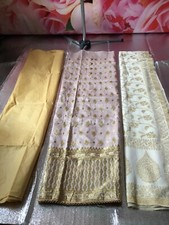 womens 3 piece unstitched salwar kameeze saree abaya lengha choli anarkali dress