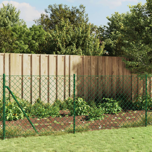 Chain link fence - , green