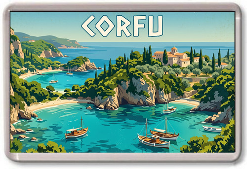 Fridge magnet corfu - fridge,