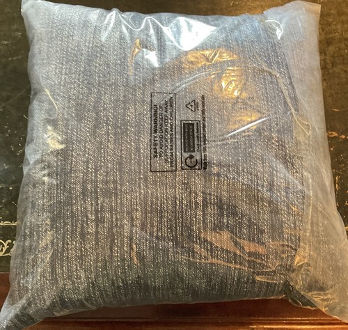 Habitat woven cushion blue - woven,