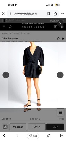 Iro gerlin black - denim, wrap