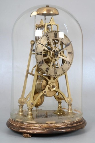 Antique skeleton clock working - antique,