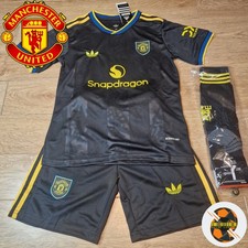 Manchester United Third Away Boys Full Kit. Kids Size 24. Years 8 - 10. 