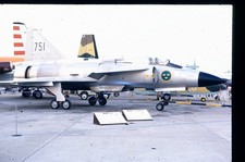 779-08 GENUINE AIRCRAFT SLIDE: Swedish AF Saab AJ-37 Viggen 37002/751 xx.67