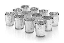 Set of 12 Mercury Glass Votive