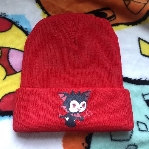 Red kuromi devil beanie hat