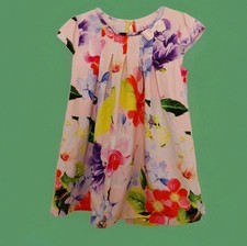 Ted Baker Size 18-24 Months Baby Girl Pink  Floral Dress Flower