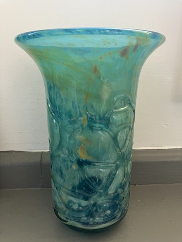 Mdina glass vase - mdina, textured