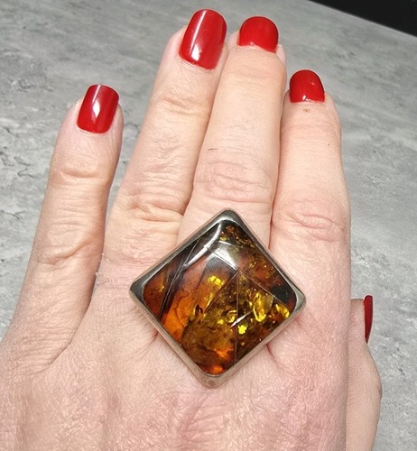 Signed baltic amber - baltic, ring