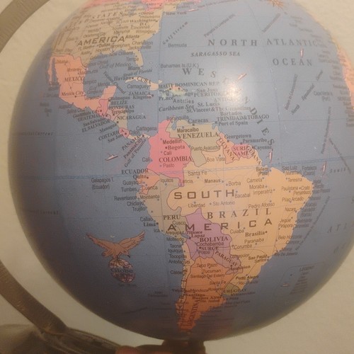 Rotating tabletop world globe - rotating,