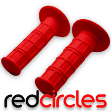 RED  SOFT WAFFLE GRIPS fits MOST MOTOCROSS BIKES 50cc 125cc 250cc 450cc